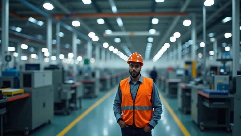 Industrielle Produktionsstätte mit Maschinen und technischer Ausrüstung in einer modernen Fabrik